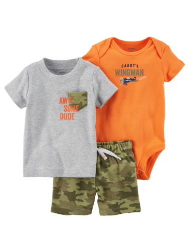 סט 3 חלקים כתום/קומופלאג