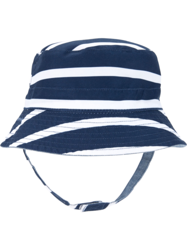 כובע  דו צדדי פסים כחול
