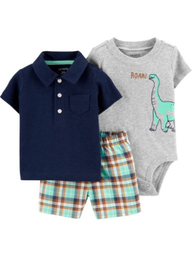 מארז 3 חלקים חולצת דינוזאור