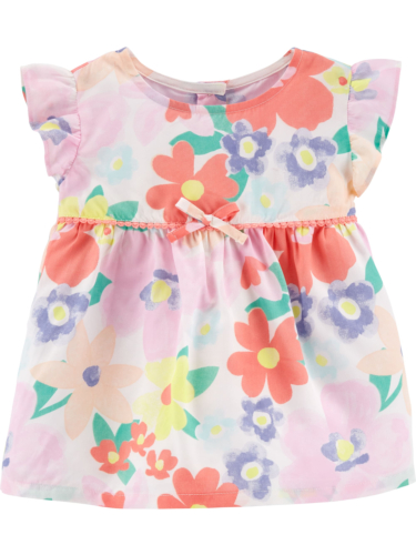 חולצת אריג פרחי מים