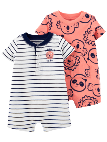 מארז זוג אוברולים אריות פסים