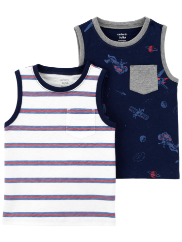 זוג גופיות מכוניות/פסים