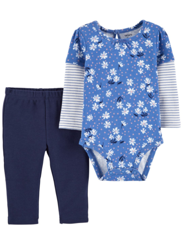 חליפת 2 חלקים פרחים