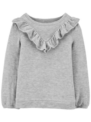 עליון וי כיווצים אפור