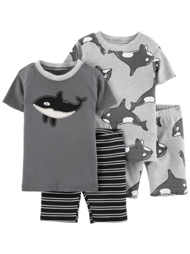 זוג פיג'מות קצרות דולפינים