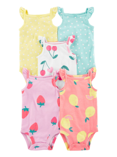 חמישיית בגדי גוף גופייה דובדבנים