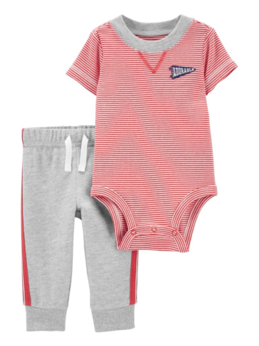 סט 2 חלקים פסים ספורט