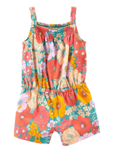 אוברול קצר פרחוני