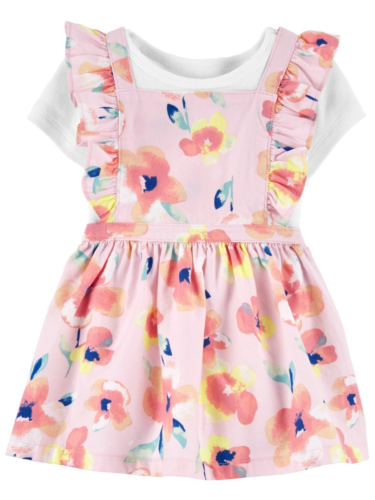 סט שמלה פרחונית וחולצה