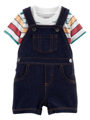 סט אוברול וחולצת פסים