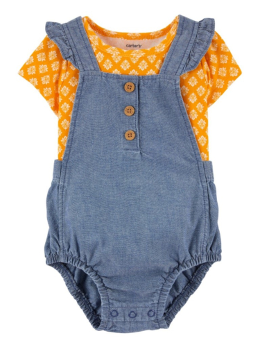 סט אוברול דנים וחולצה