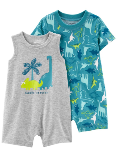 זוג אוברולים קצר דינוזאורים