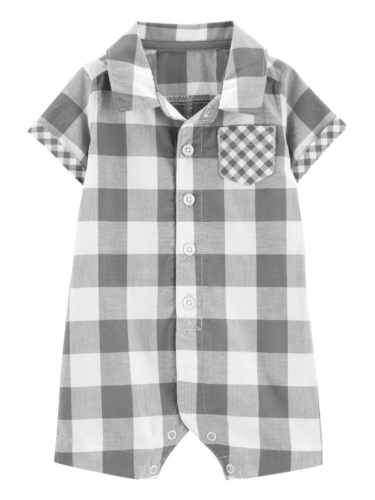 אוברול אריג משובץ