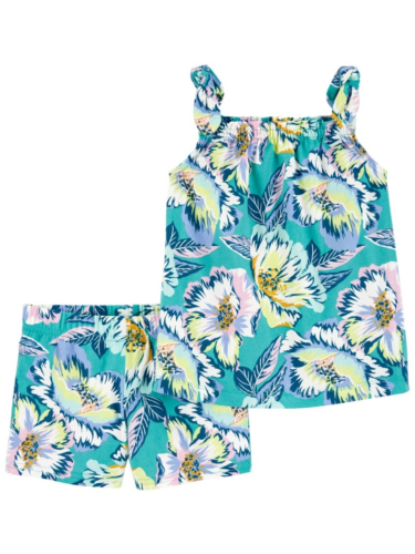 גופיית 2 חלקים פרחים גדולים