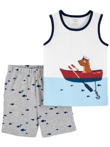 חליפת 2 חלקים כלב בסירה