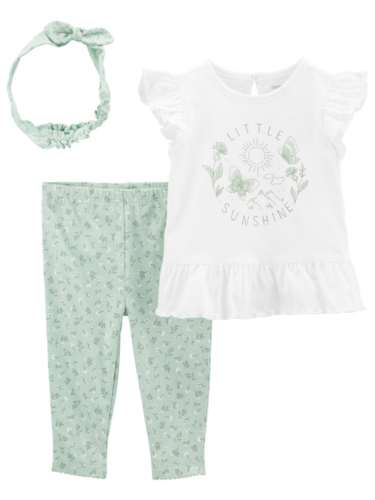 סט 3 חלקים פרחים קטנים