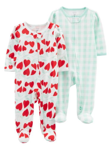 זוג אוברולים ארוכים לבבות משבצות