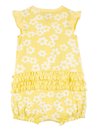 אוברול קצר פרחים צהובים