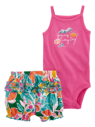 חליפת שני חלקים פרחי הוואי