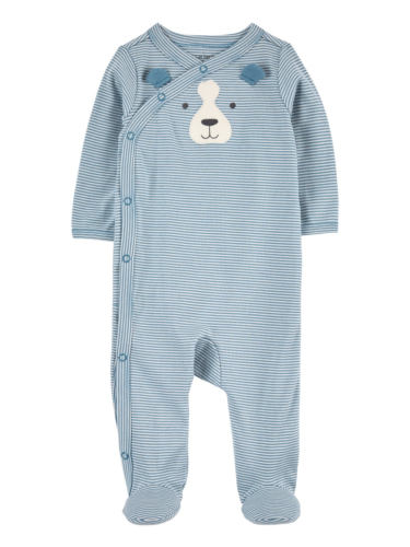 אוברול מעטפת פסים דובון