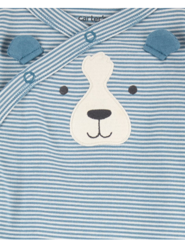 אוברול מעטפת פסים דובון