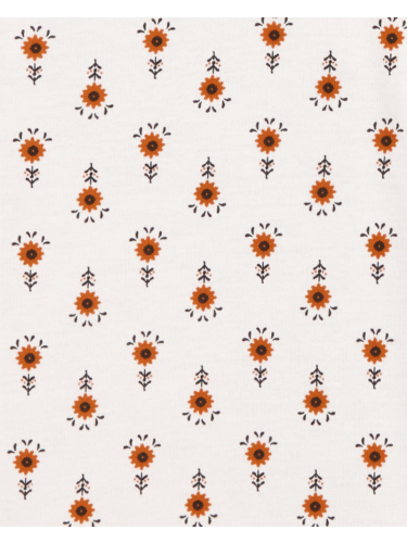 חמישיית בגדי גוף קצר פרחים לבבות