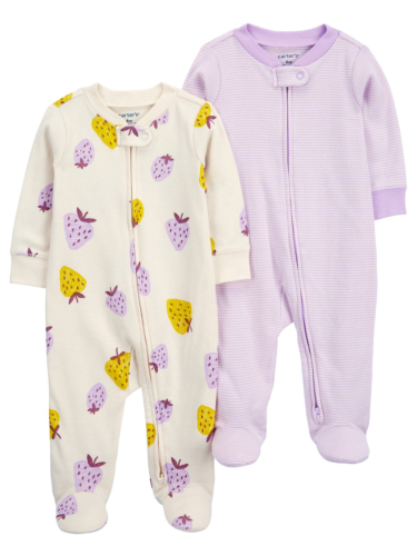 זוג אוברולים תותים / פסים