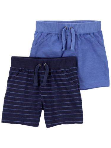זוג מכנסיים קצרים פסים כחול