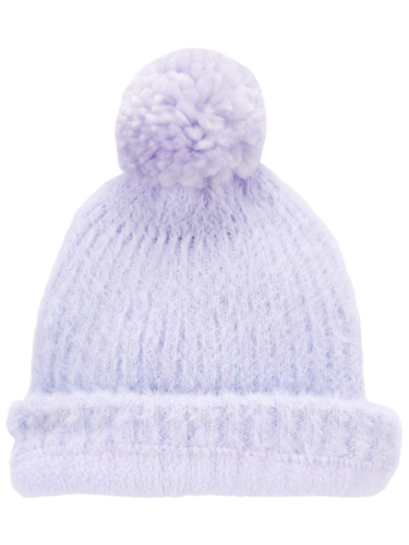 כובע פונפון סגול