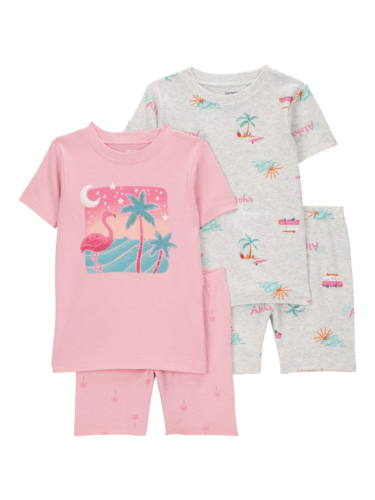 פיג'מה 4 חלקים קצרה פלמינגו