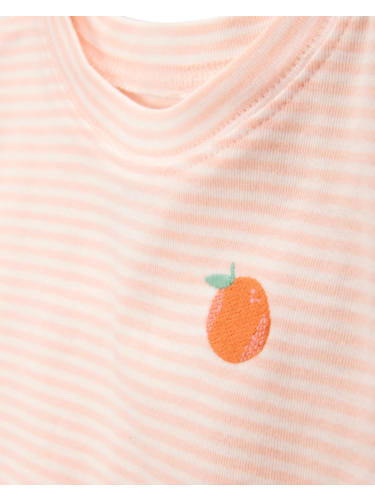 פיג'מה 4 חלקים קצרה תפוזים