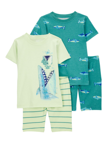 פיג'מה 4 חלקים קצרה כריש