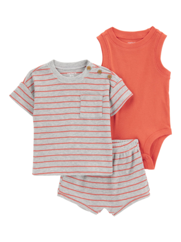 סט 3 חלקים וואפל פסים