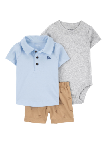 חליפת 3 חלקים חולצת פולו