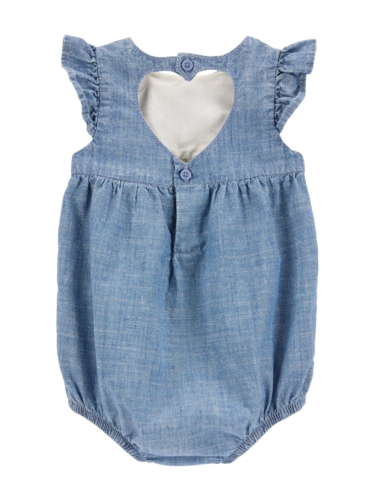 אוברול שמברה קצר לב בגב