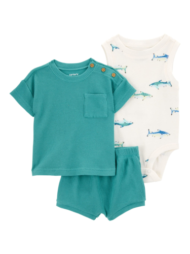 סט 3 חלקים וואפל כרישים