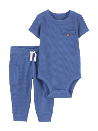 סט וואפל שני חלקים כחול