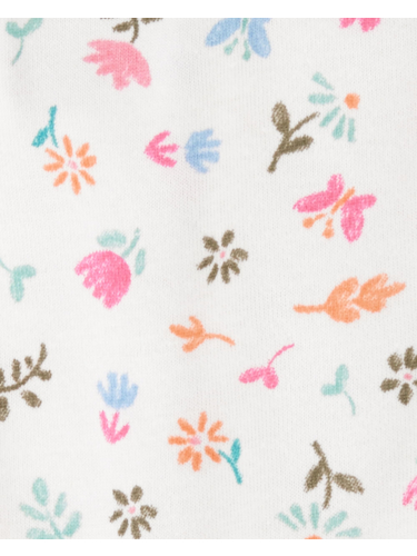 אוברול גופייה שמנת פרחוני