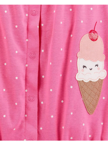 אוברול ורוד קצר גלידה