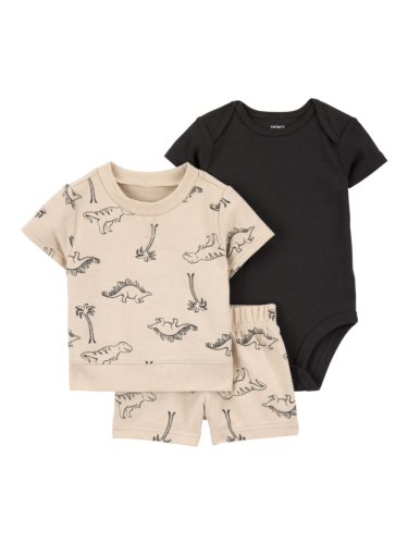 חליפת פרנץ' טרי 3 חלקים דינוזאורים