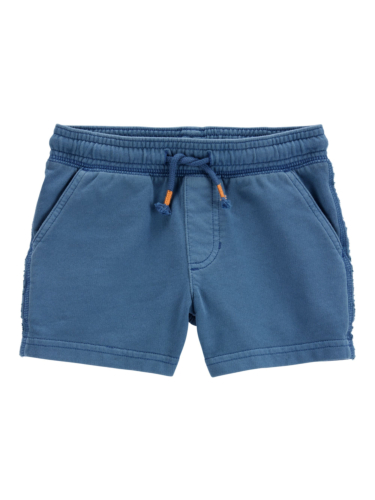 מכנס קצר אפקט ווש כחול