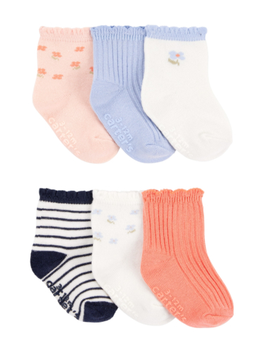 שישיית גרביים פרחים