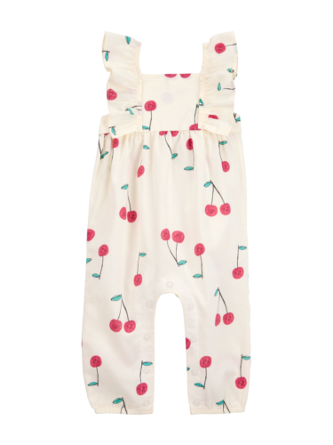 אוברול אריג דובדבנים