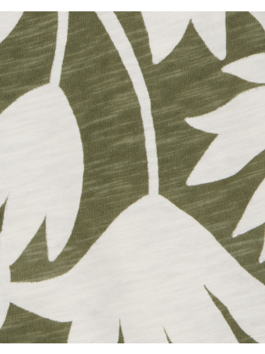 חולצה קצרה מכופתרת דפוסי טרופי