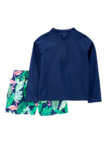 בגד ים 2 חלקים שרוול ארוך פלמינגו