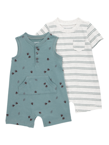 זוג אוברלים קצרים דינו פסים