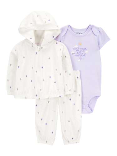 מארז 3 חלקים קרדיגן כדור פורח