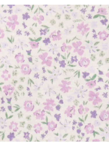 חליפת 2 חלקים פרחים סגולה