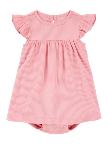 מארז שמלה וקרדיגן ורוד ריב