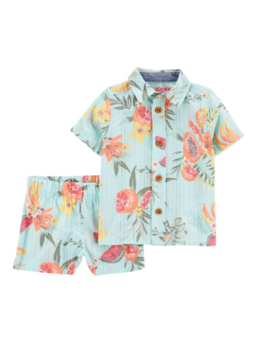 חליפת אריג פרחוונית